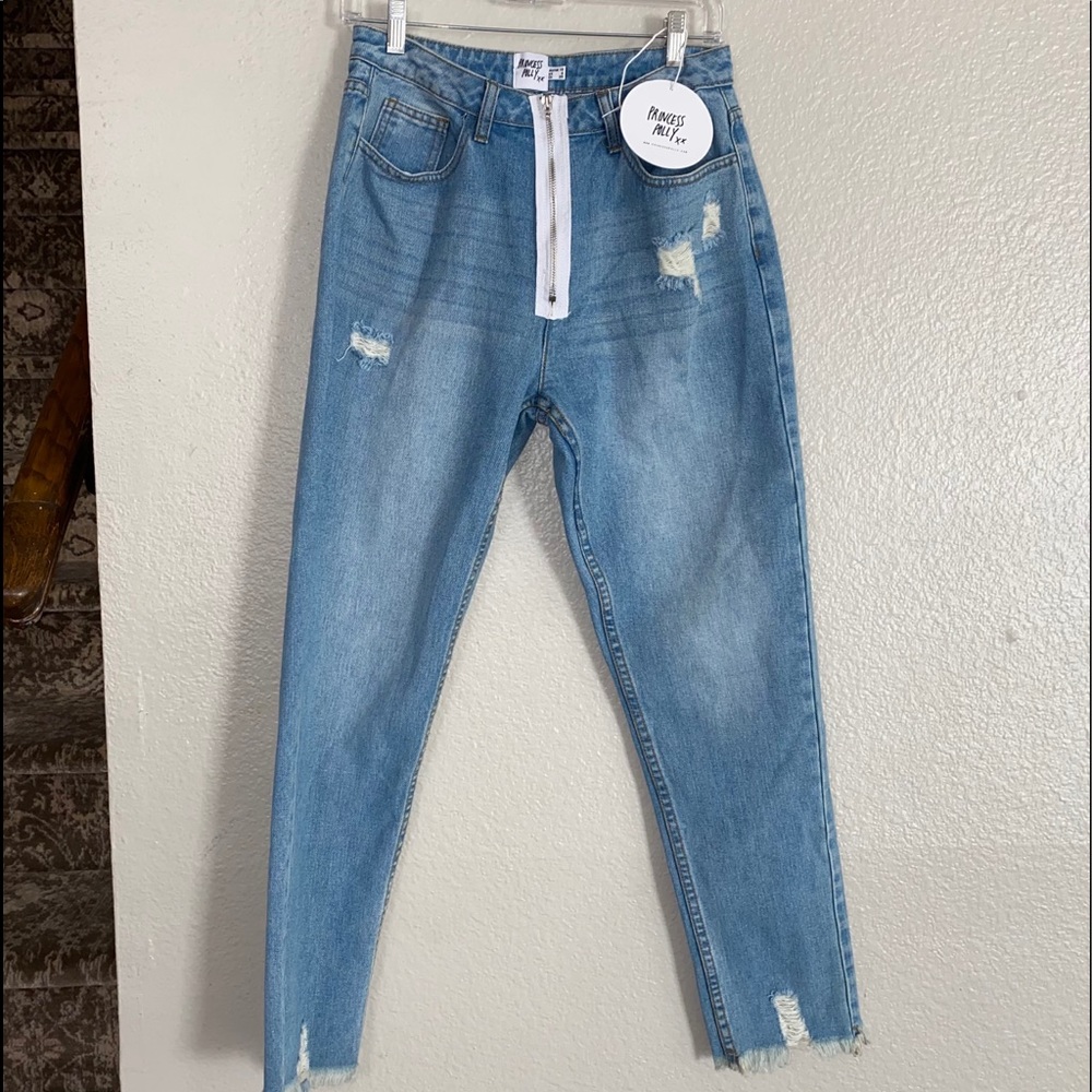 mabel skinny mid wash denim jean